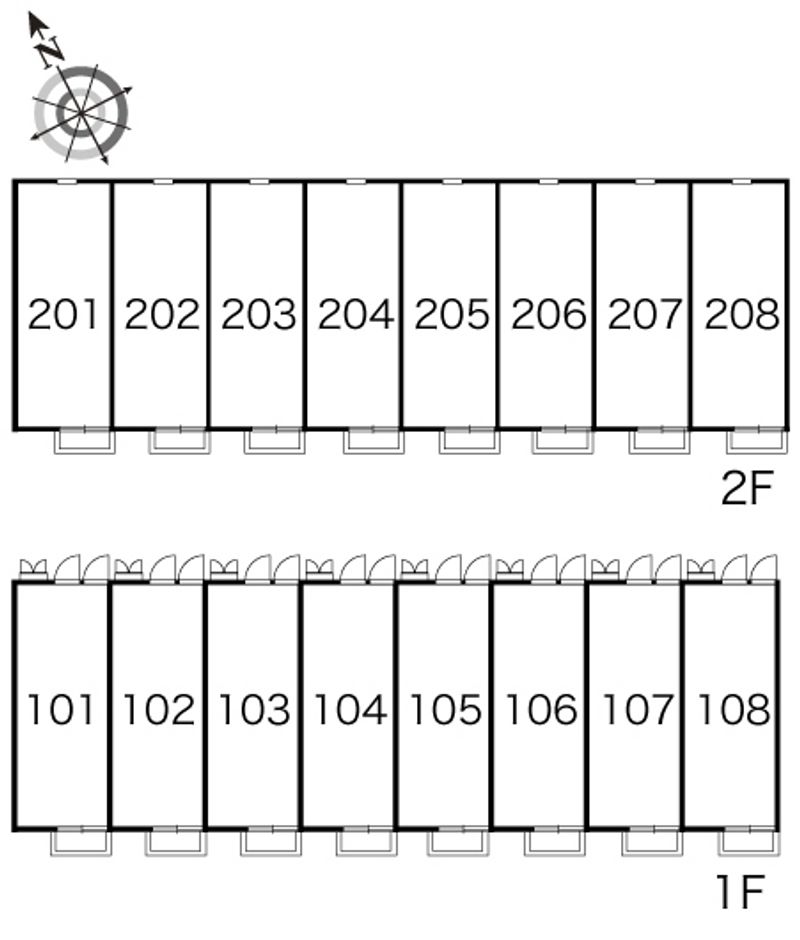 レオパレスアルファータカネ 間取り配置図