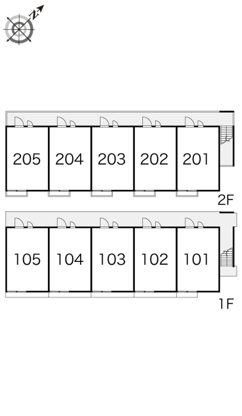 レオパレス別府Ⅰ 間取配置図