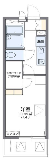 レオパレス甲府塩部 間取り図