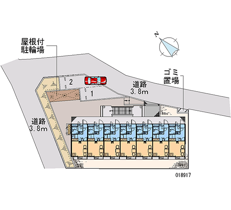 レオパレス羽鳥弐番館 区画図