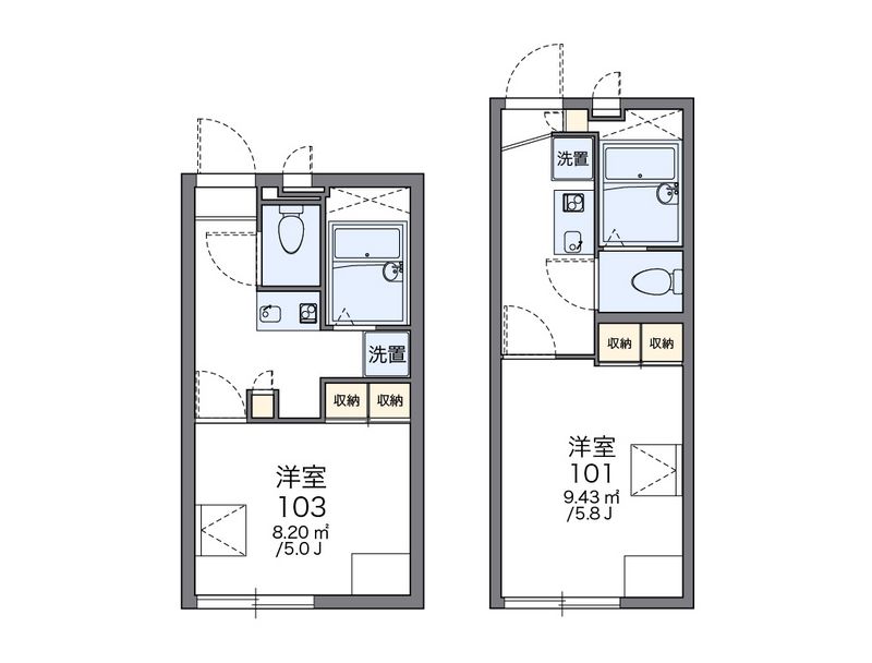 レオパレスいずみ 間取図