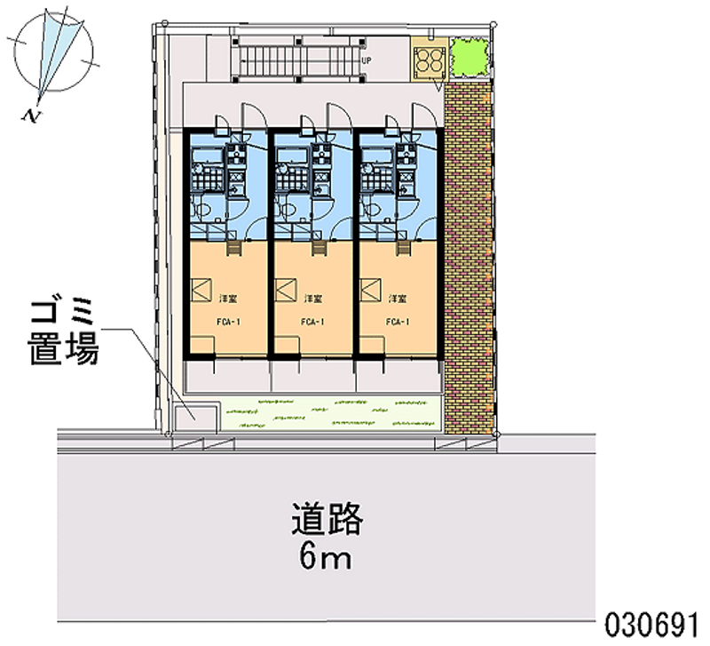 レオパレスデュオ六甲道 区画図