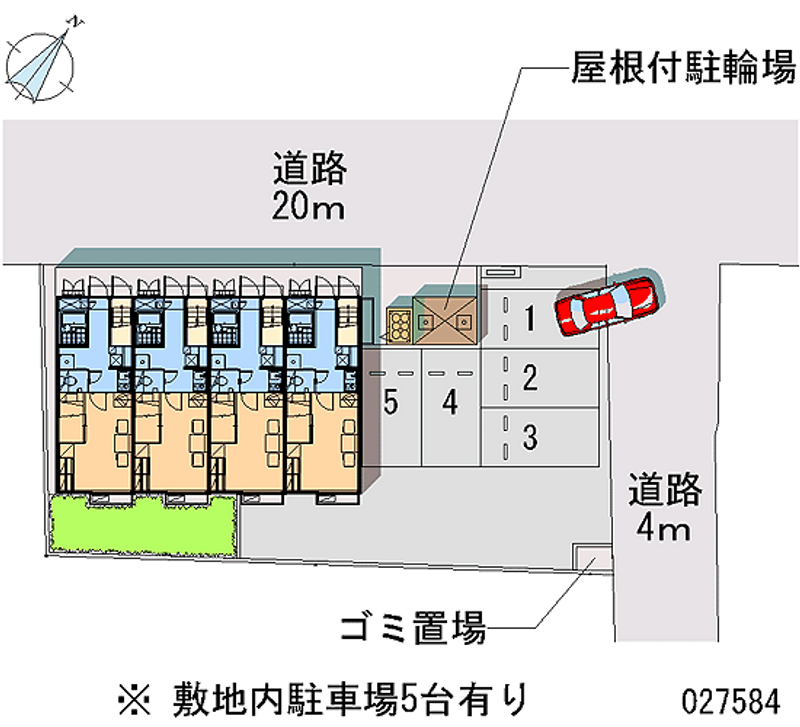 レオパレスツェーントル三好 月極駐車場