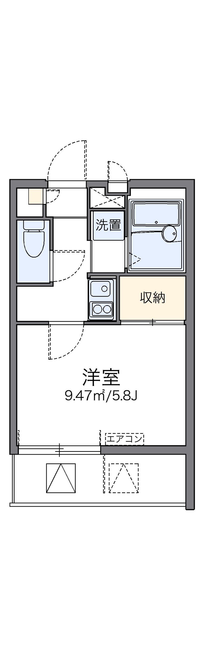 レオパレス萬代橋 間取図