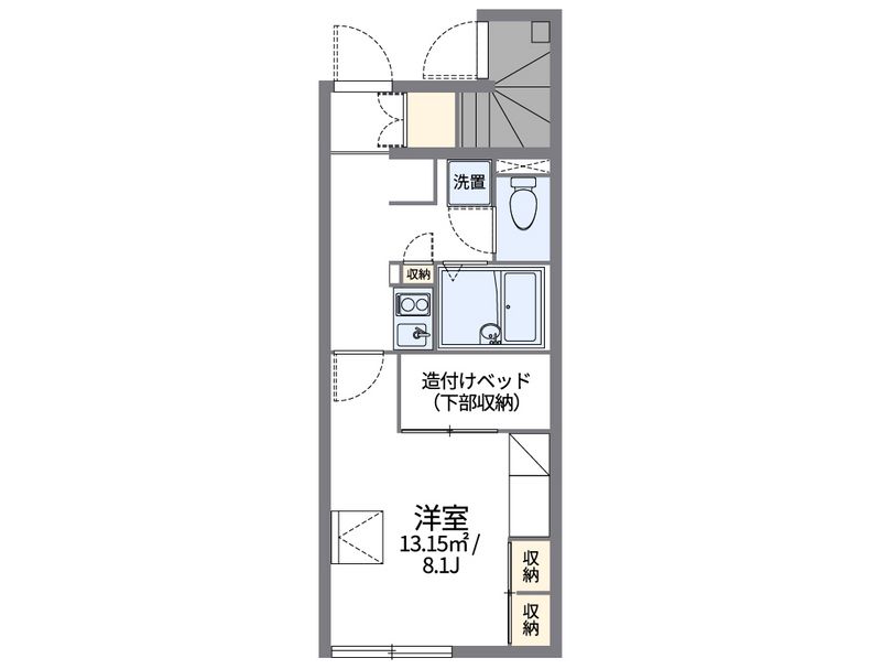 レオパレスシモツマ２番館 間取図