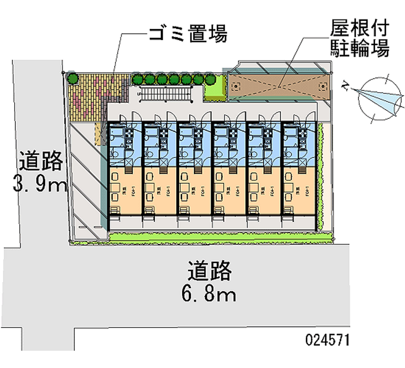 レオパレス堤方 区画図