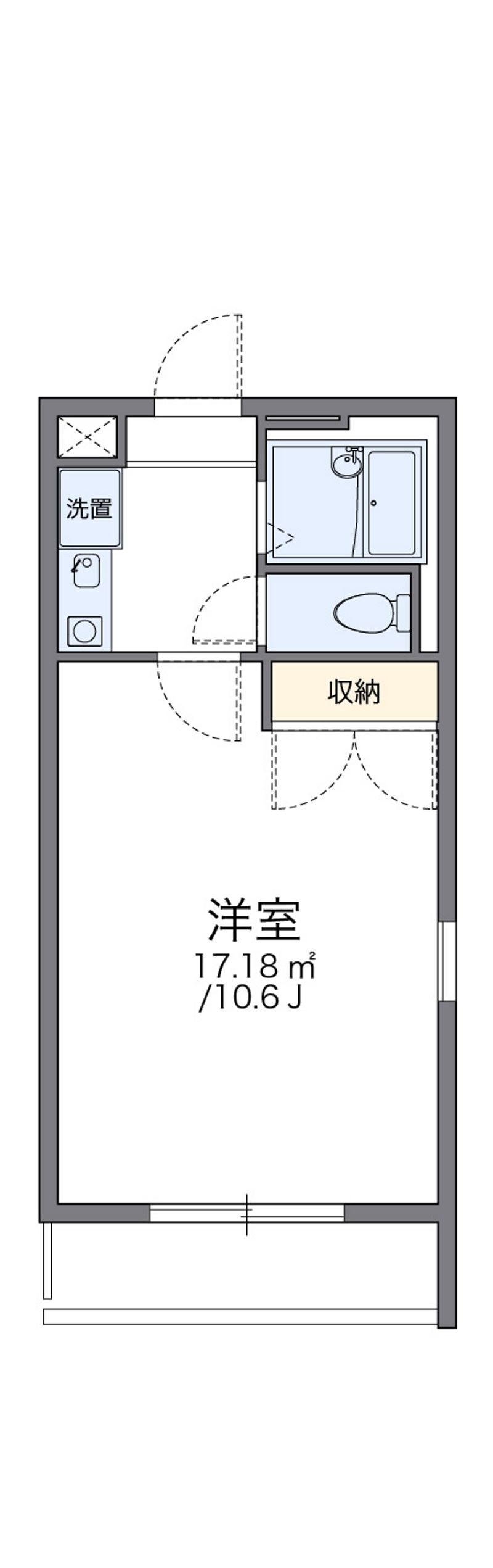 レオパレスハサマ 間取図