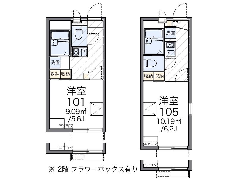 レオパレス渚西 間取図