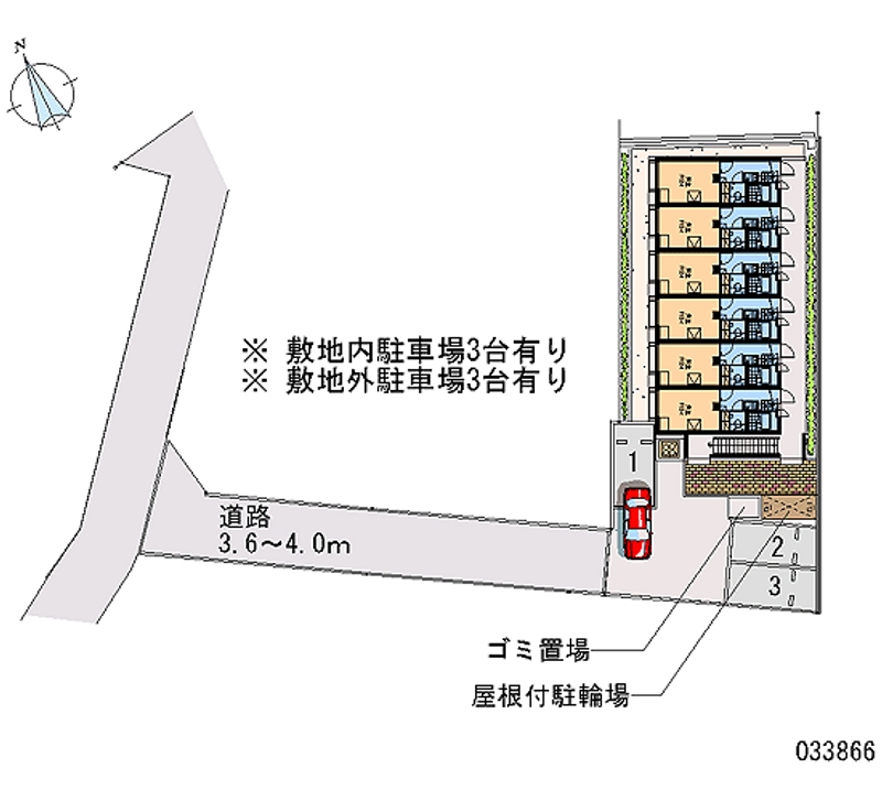 レオパレス花音 月極駐車場