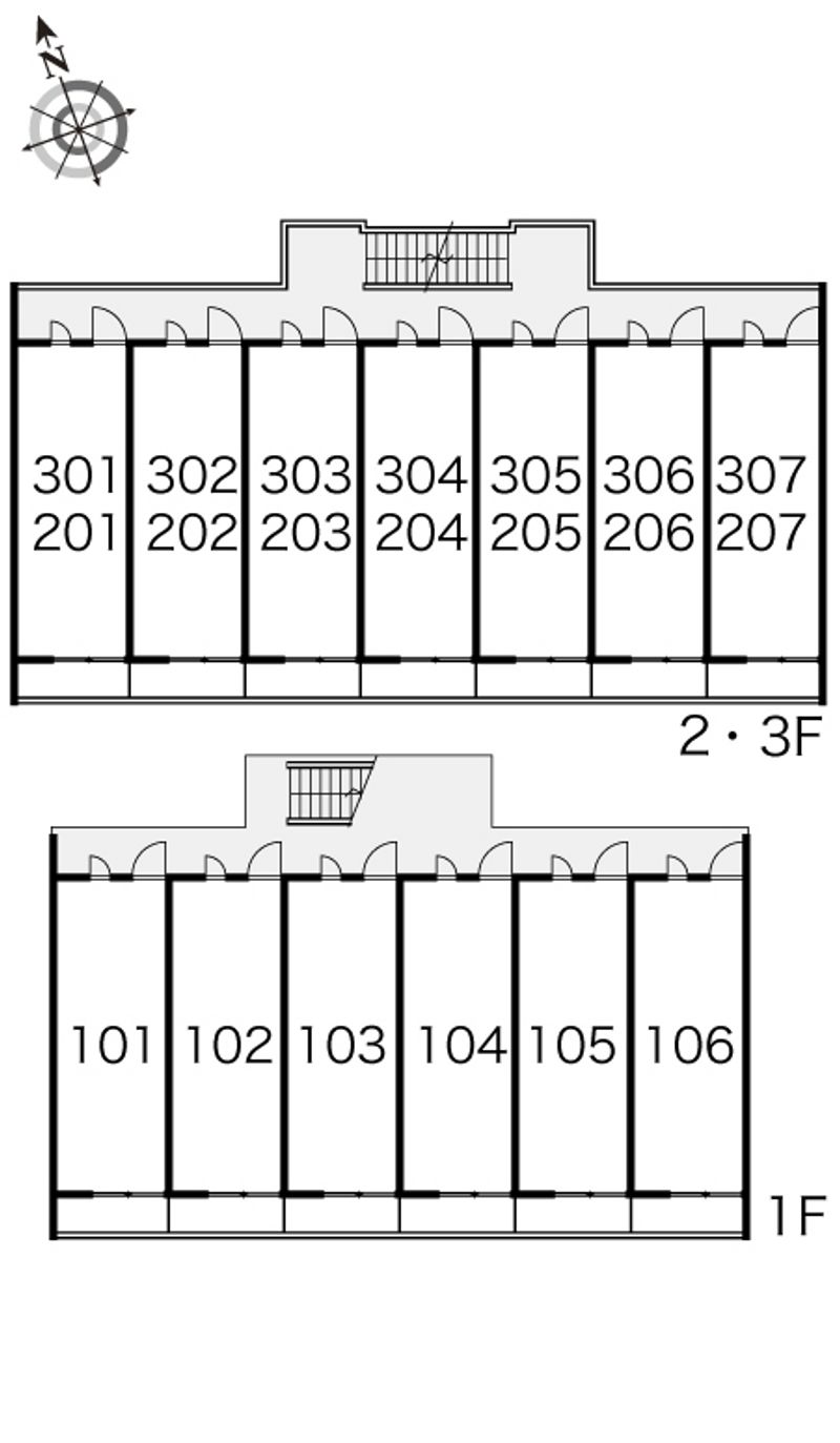 レオパレスエルヴェールⅡ 間取配置図
