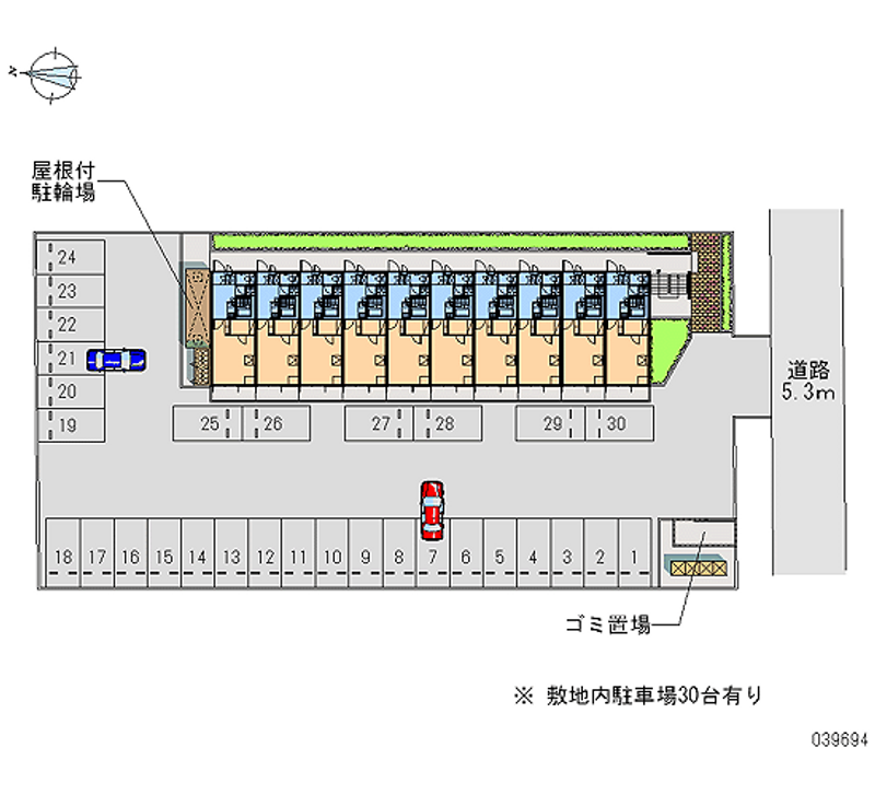 レオパレスラーラ 月極駐車場