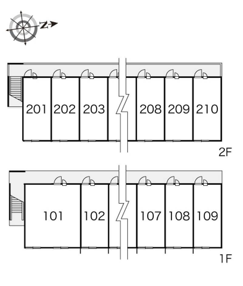 レオパレスナルシッサス　ハウス 間取配置図