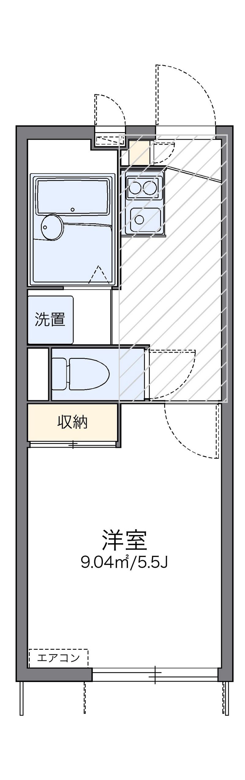 レオパレスアバンティ 間取図