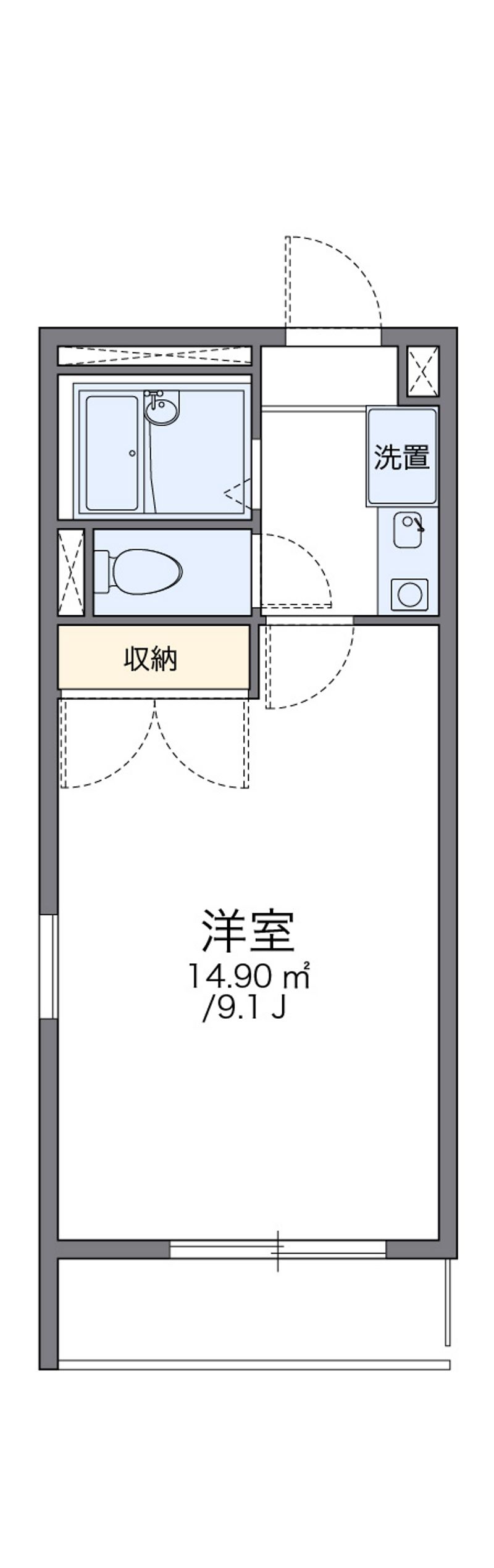 レオパレス追分 間取図