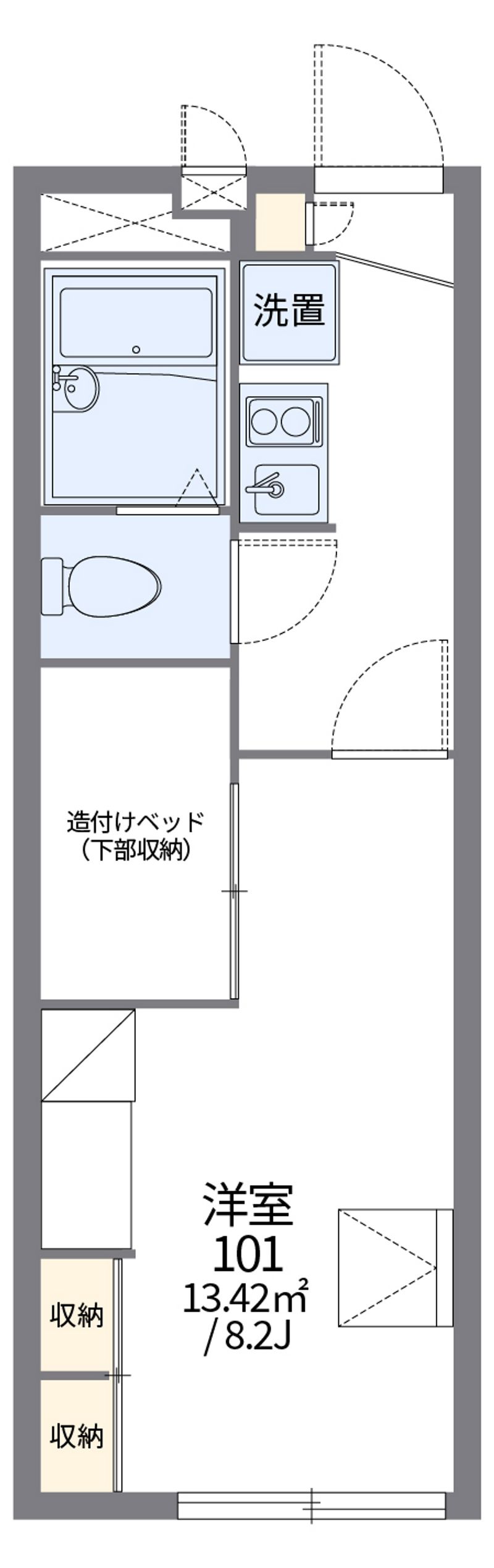 レオパレス金岡東町 間取図