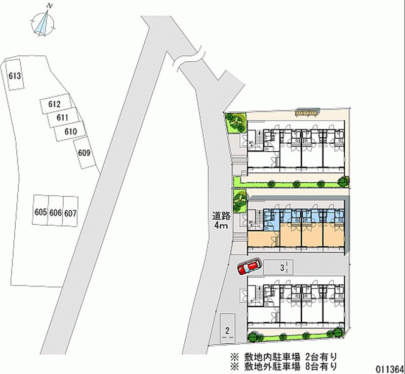 レオパレスフォンテーヌⅡ 月極駐車場