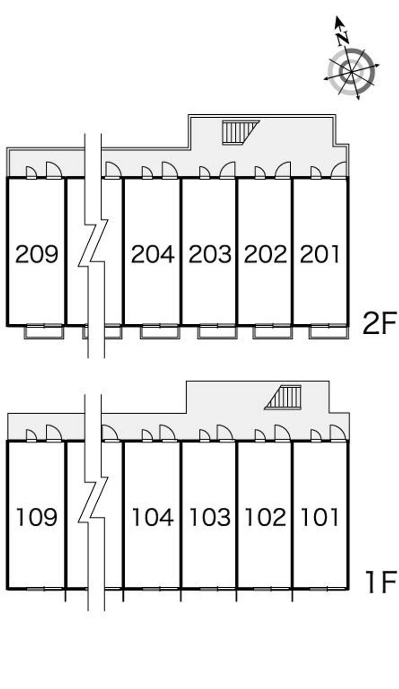 レオパレス日置通り 間取り配置図