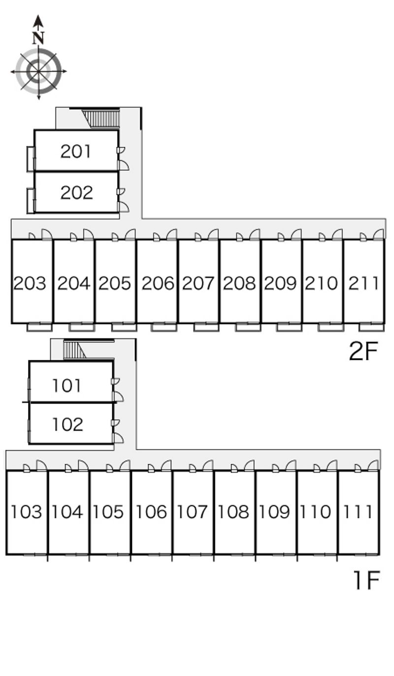 レオパレス桐ヶ丘 間取配置図