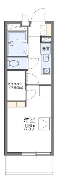 レオパレスシャルメ 間取り図