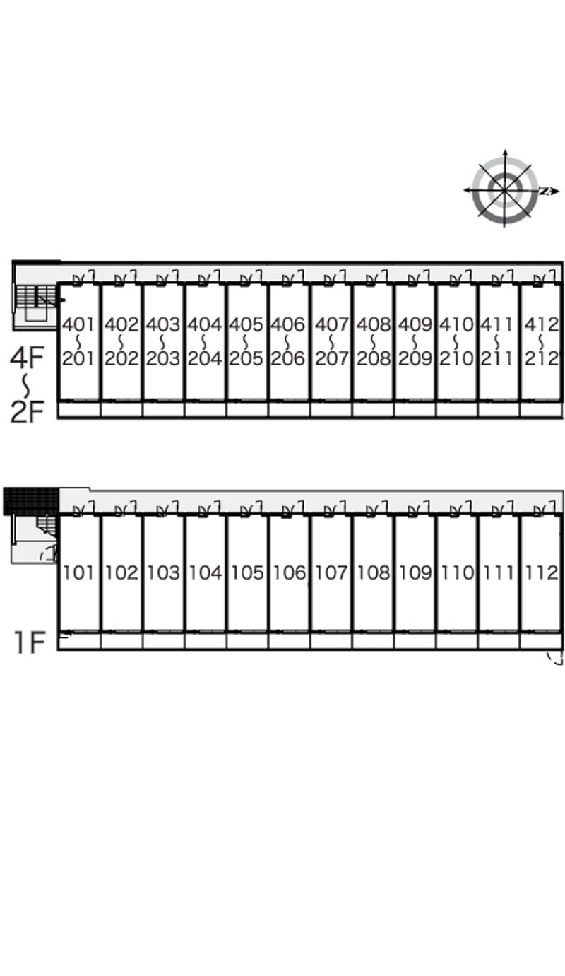 レオパレス香春口 間取り配置図