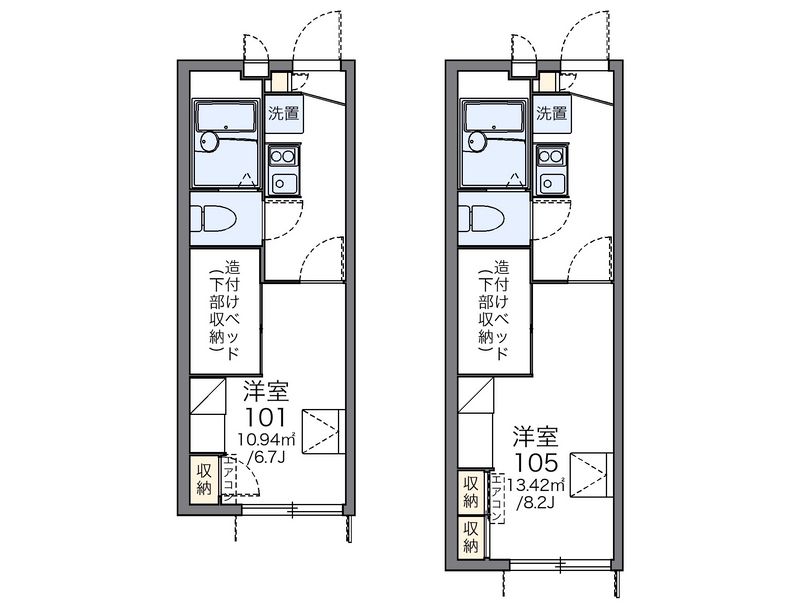 レオパレスよほろ 間取図