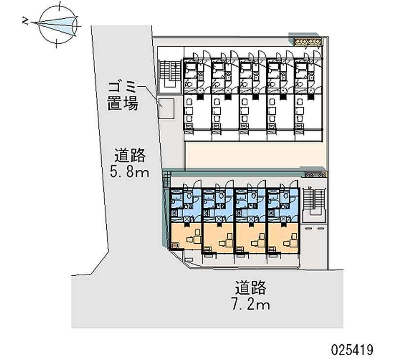レオパレスオーキッドⅡ 区画図