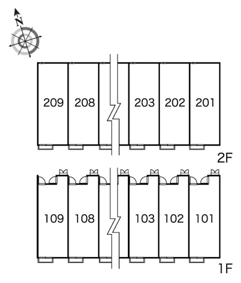 レオパレスステビアⅠ 間取配置図