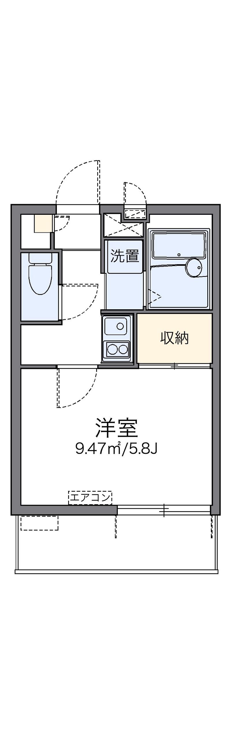 レオパレスポートハイム 間取図