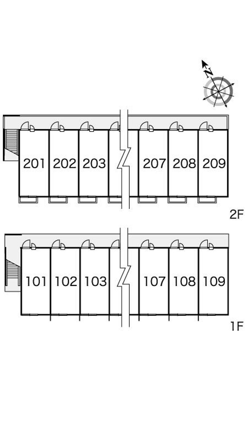 レオパレスフリューゲル 間取り配置図