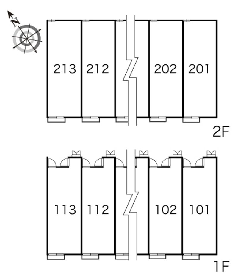 レオパレスオークヒルズＣ 間取配置図