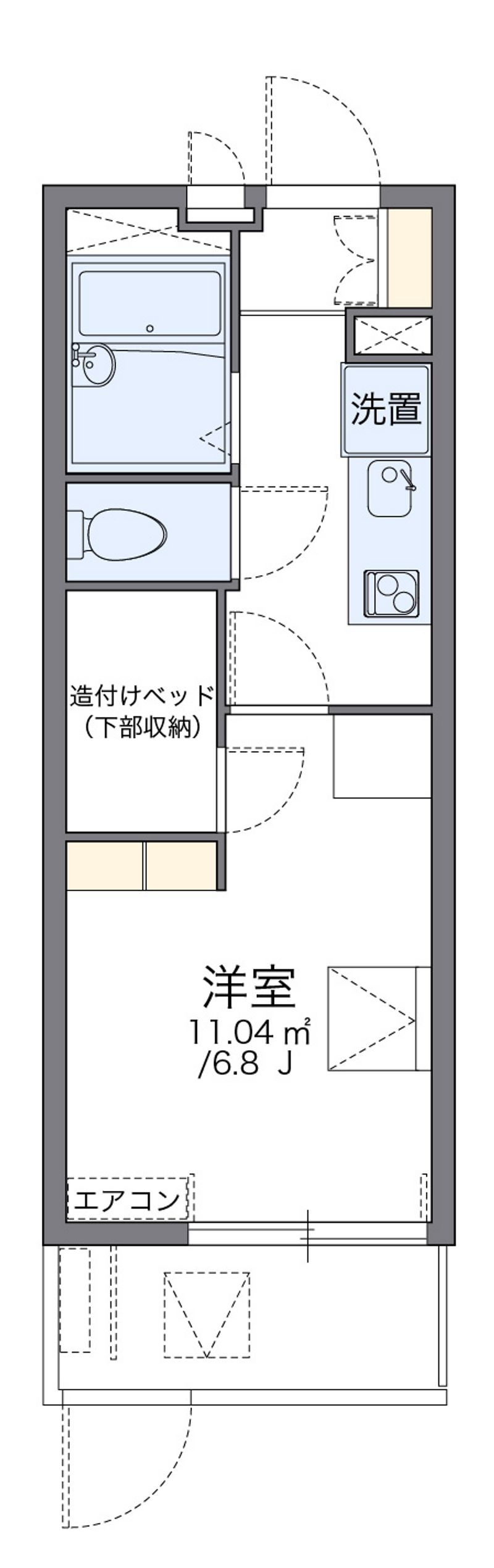 レオパレス片野Ｎ 間取図