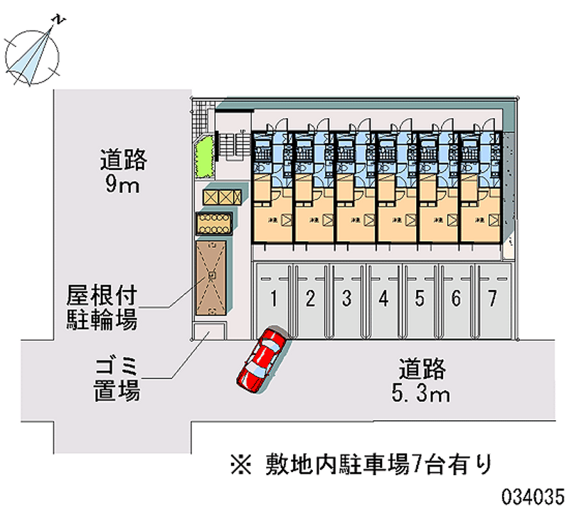 レオパレス九重 月極駐車場