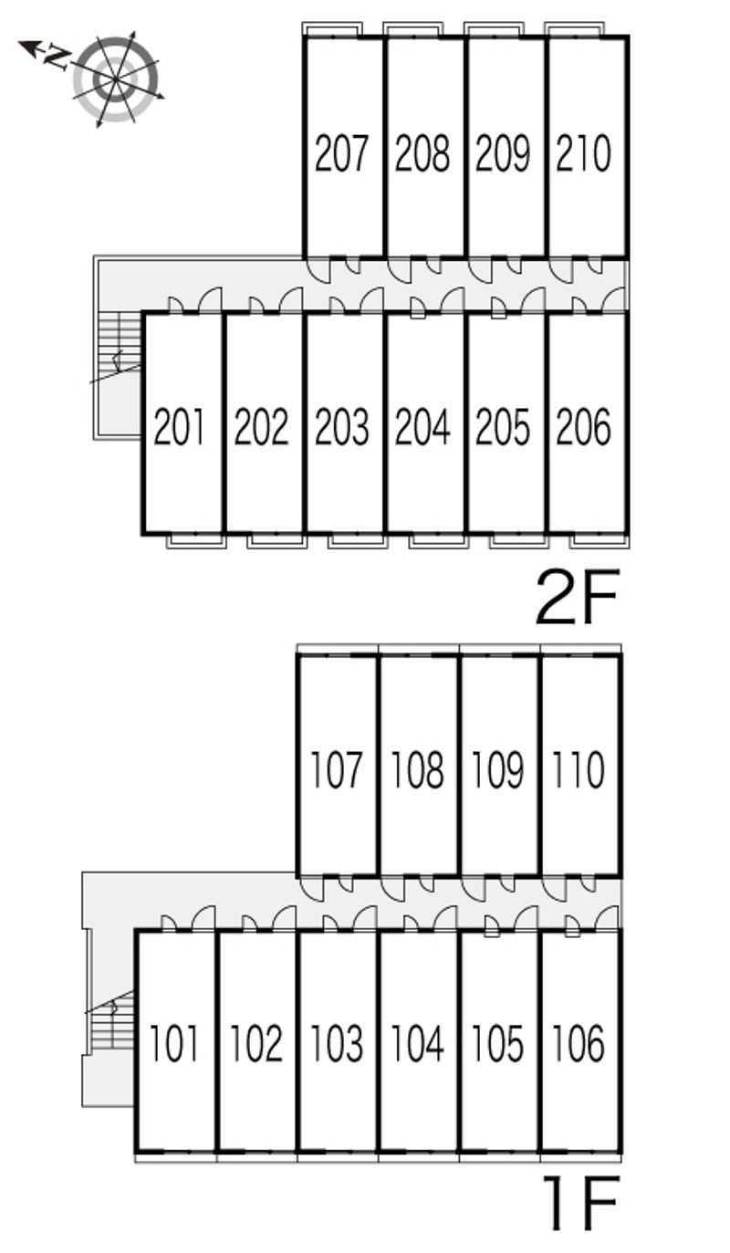 レオパレス南桜塚 間取配置図