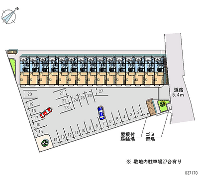 レオパレスミラクⅡ 月極駐車場