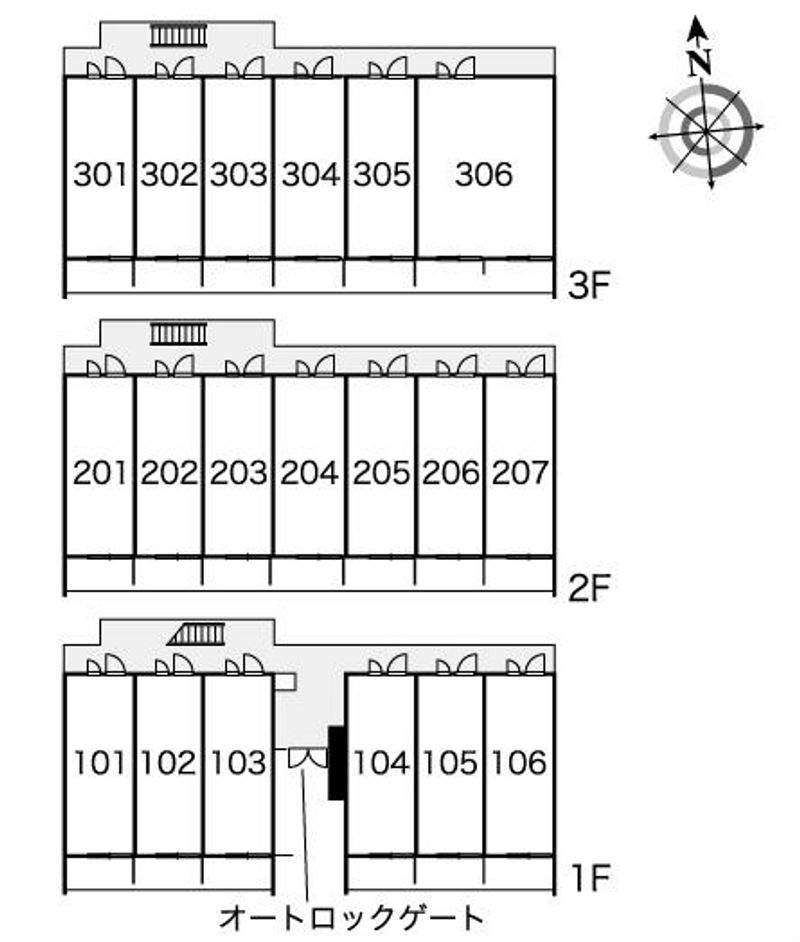 レオパレスアーバン豊玉 間取配置図