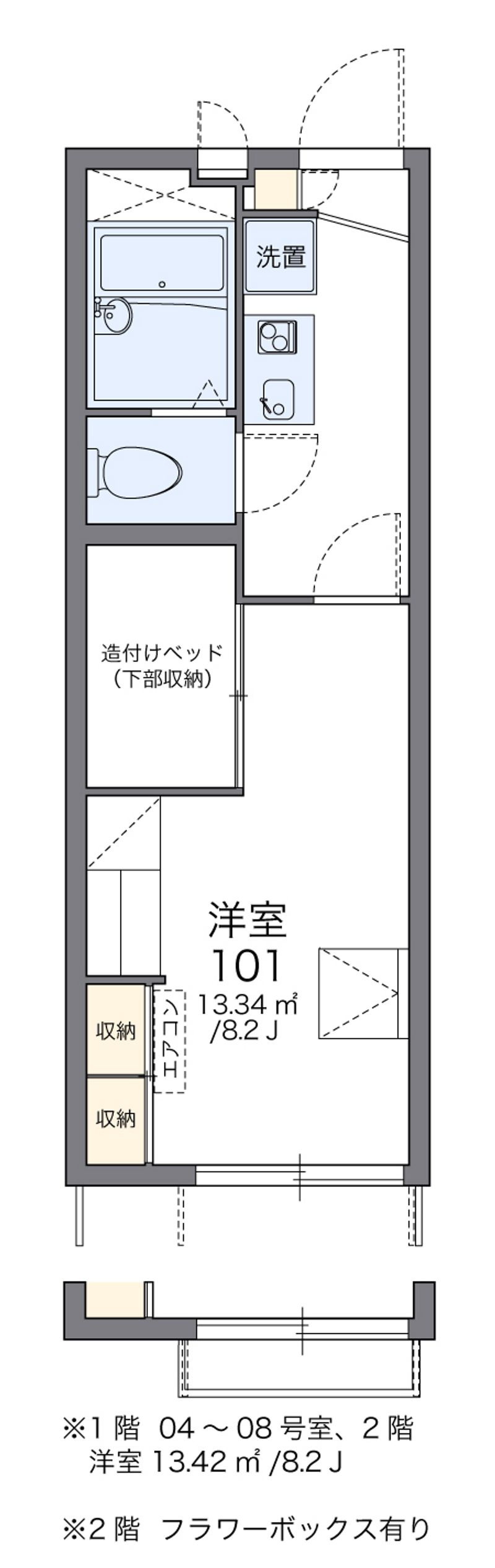レオパレスライトスペースⅡ 間取図