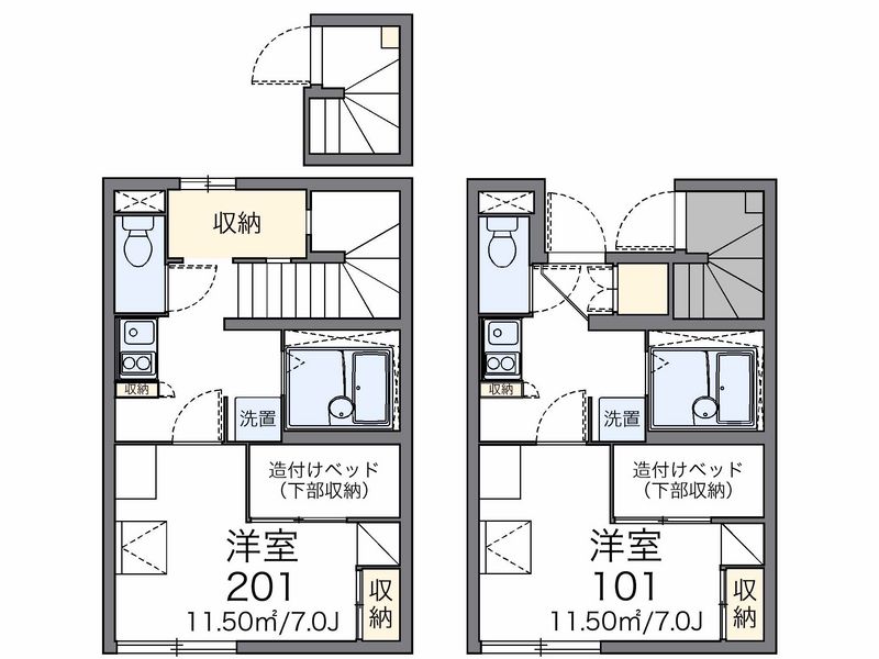 レオパレス八ヶ崎 間取図