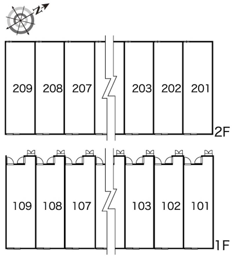 レオパレス歌の森 間取配置図