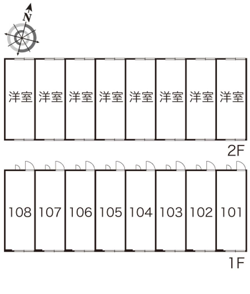 レオパレススプリングＢ 間取配置図