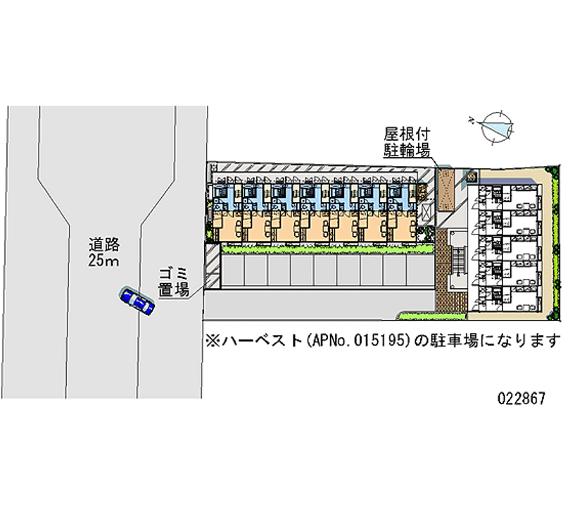 レオパレスハーベストⅡ 区画図