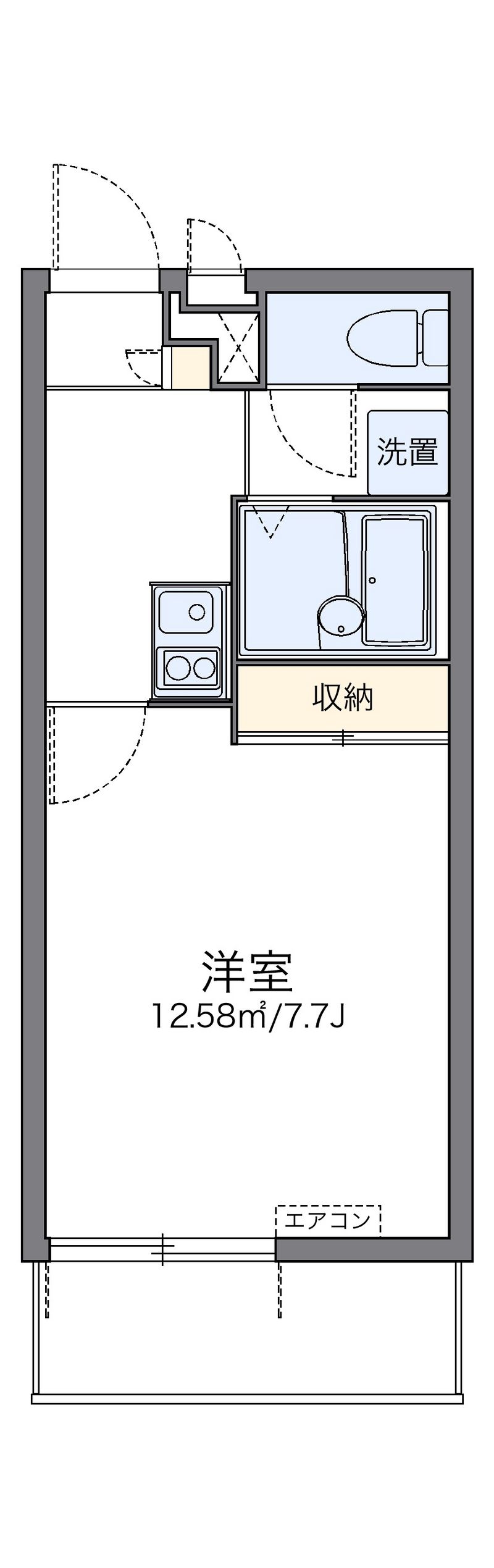 レオパレスリラ 間取図