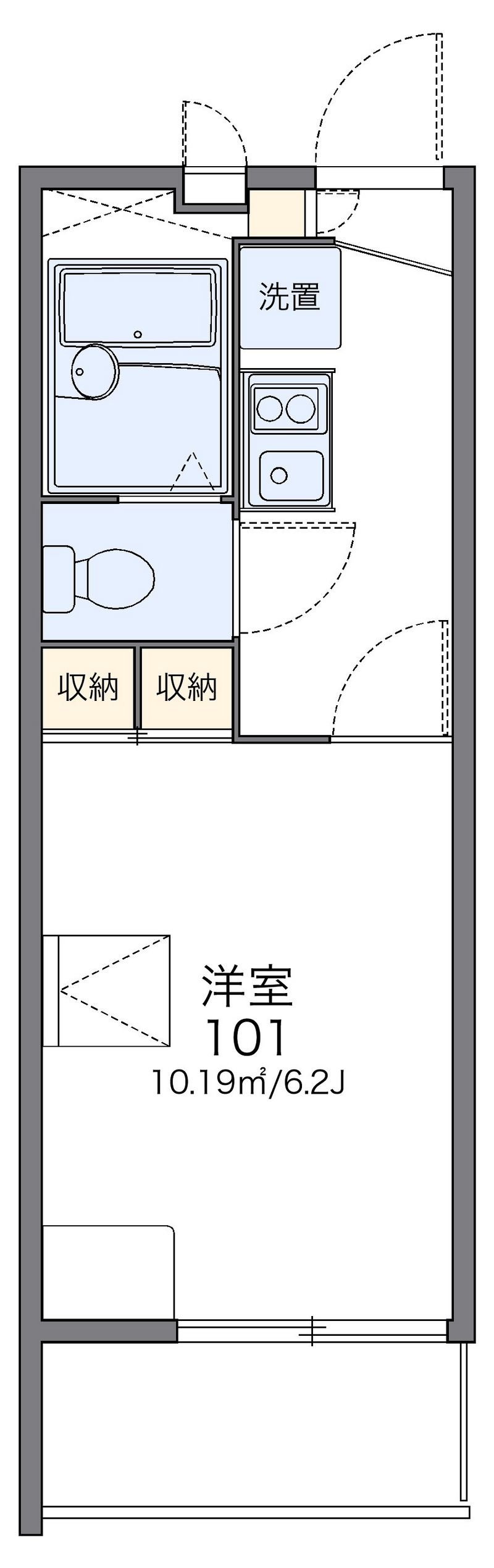 レオパレスインブレイスオークⅡ 間取図