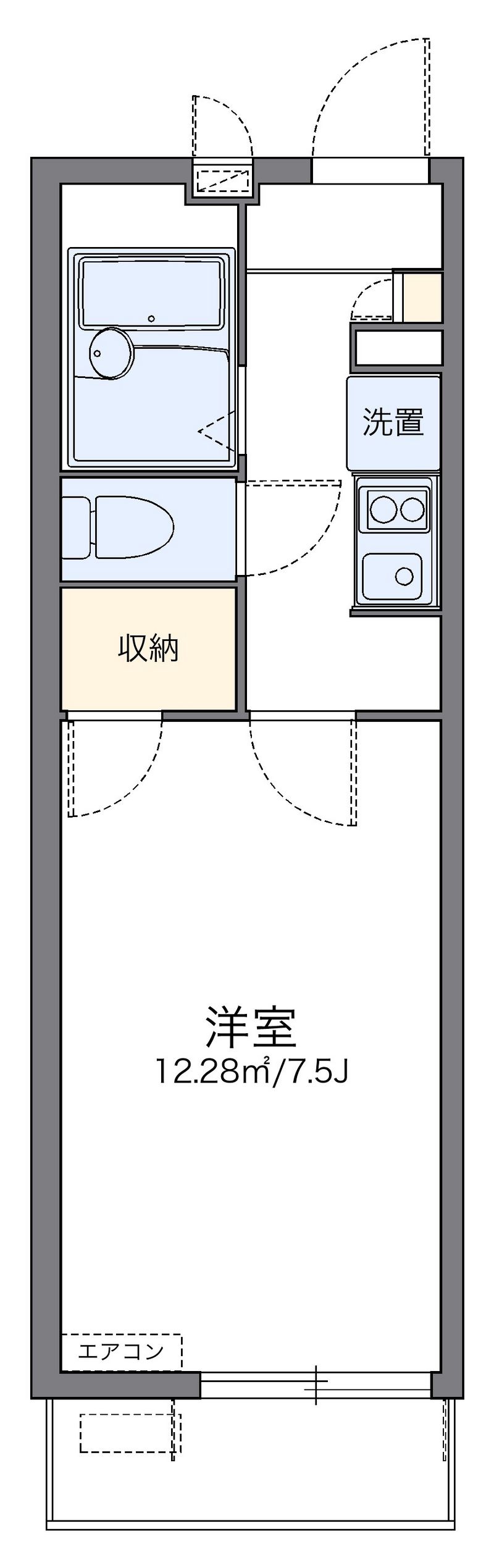 レオパレス花水木 間取り