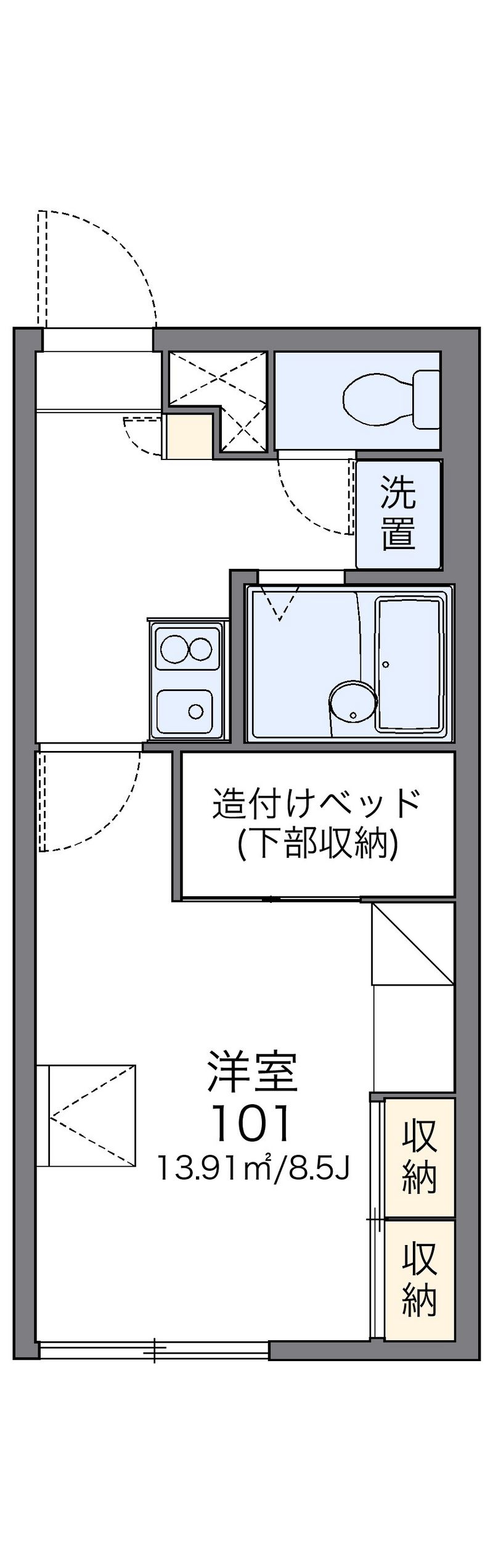 レオパレスグリーンウッド 間取図