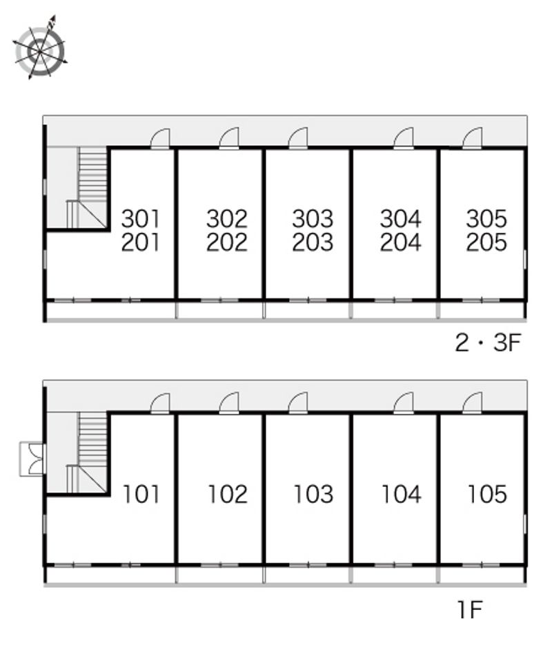 レオパレスＰＬＡＣＥ　ＩＮ　ＴＨＥ　ＳＵＮ 間取り配置図
