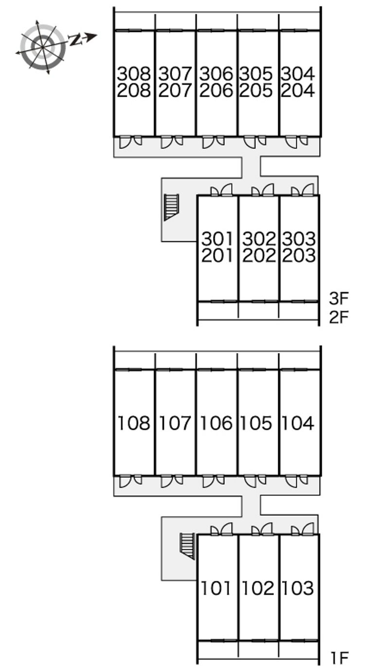レオパレス野立Ⅱ 間取り配置図