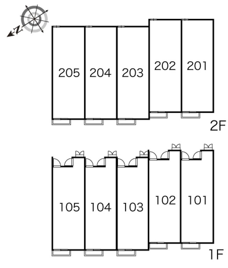 レオパレスデンファレ花田Ⅱ 間取り配置図