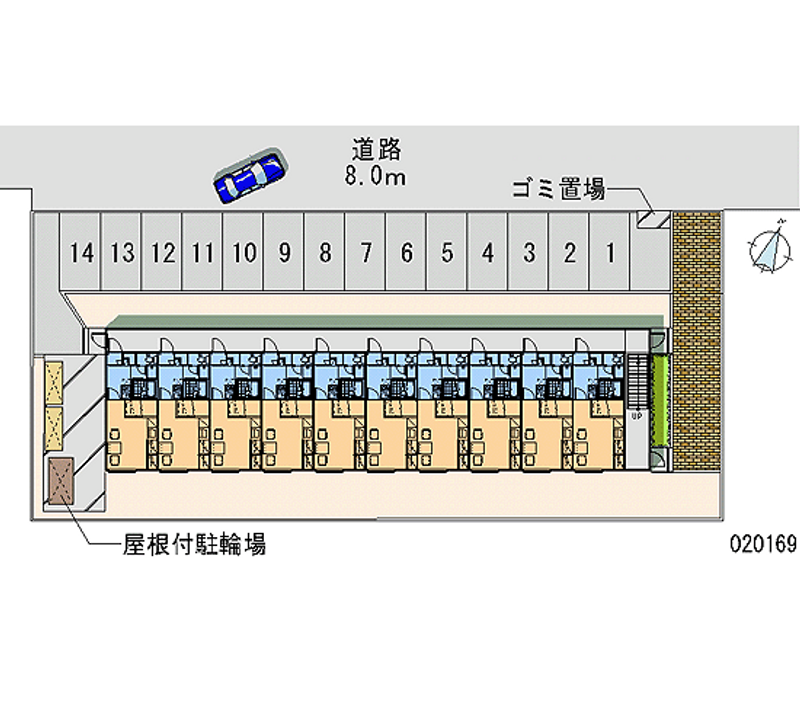 レオパレス芽生ステラ 月極駐車場