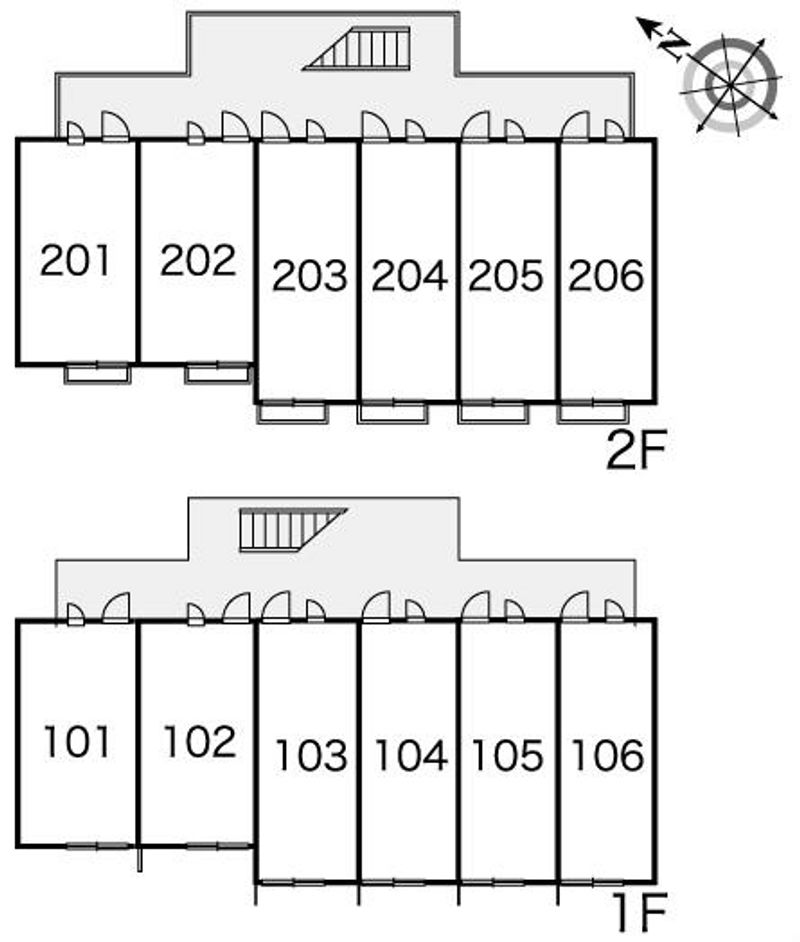 レオパレスシャトレーかおりⅢ 間取配置図