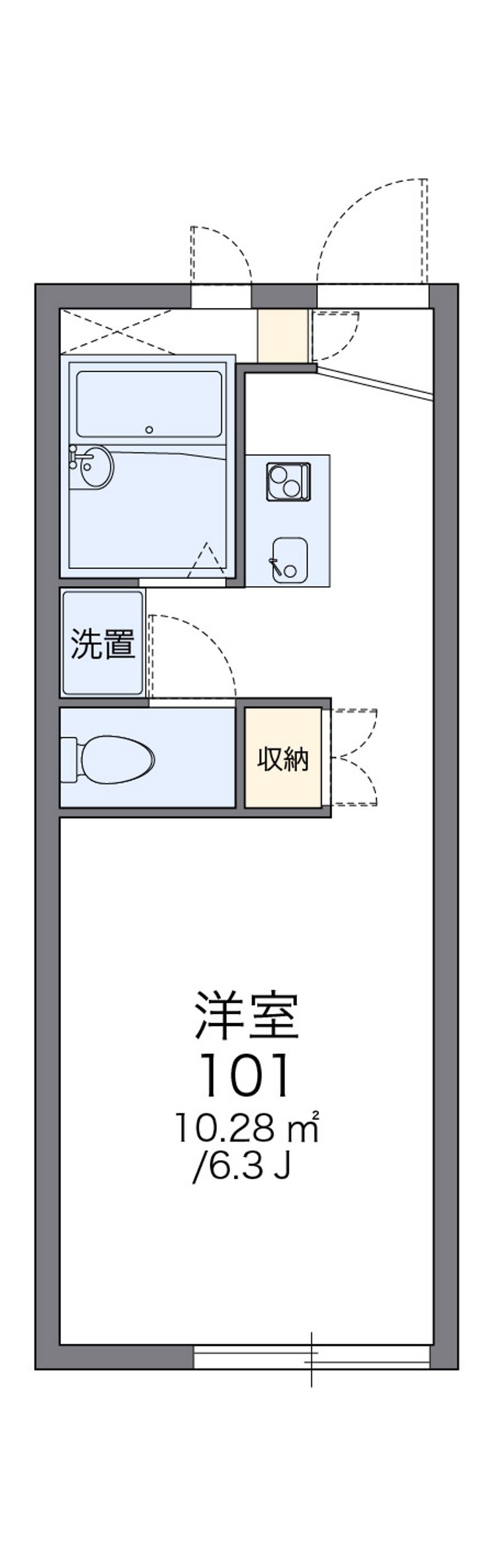レオパレスたちばな 間取図